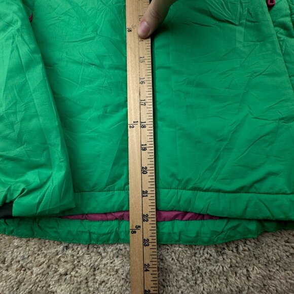 Patagonia Women’s Green XS Jacket Primaloft Full Zip Outdoors Pockets Pink Logo - Picture 3 of 16